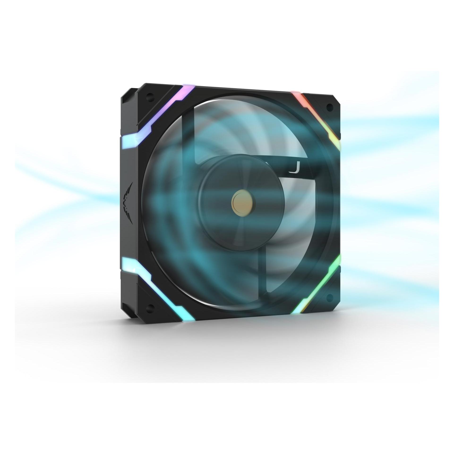 Valkyrie Wentylator X12 ARGB Czarny Reverse (120 mm, 1x) (VK-FANX12RB)