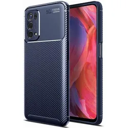 Screenguard Oppo A54 5G Hülle Carbon Design TPU Case (Oppo A54 5G), Smartphone Hülle, Blau