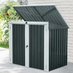 Home Deluxe Mülltonnenbox BASURA für 2x 240L Mülltonnen – Anthrazit