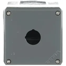 ABB 080SP1M Metallgehäuse, 1 Befehlsstelle, grau, Aluminium, IP66 mit Öffnung für Kabel-Einführung, Modular Metall Reihe 1SFA170831R1001