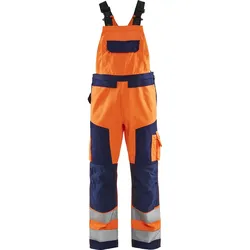 Warnschutz Latzhose "2660" - C64 - orange/marine