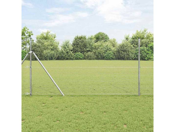 vidaXL Geschweißter Drahtzaun, bodenverankert 50 x 1 m