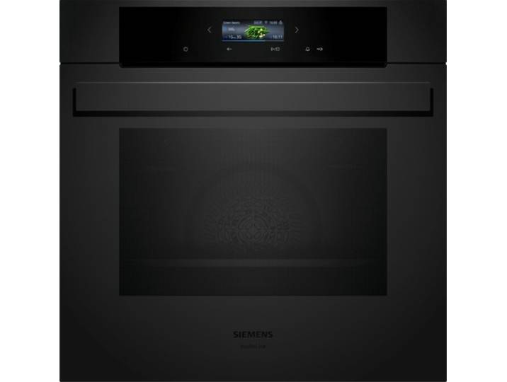 SIEMENS Einbaubackofen iQ700 iQ700, HB974GLM1 Einbau-Backofen, matt schwarz, EEK: A+, Pyrolyse-Selbstreinigung, Matte Oberfläche