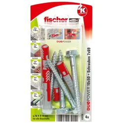 Fischer 535216 Duo Power Dübel 10x50 S K