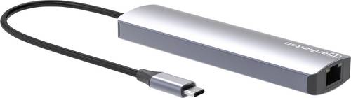 Manhattan Notebook Dockingstation 153966 inkl. Ladefunktion, USB-C Power Delivery
