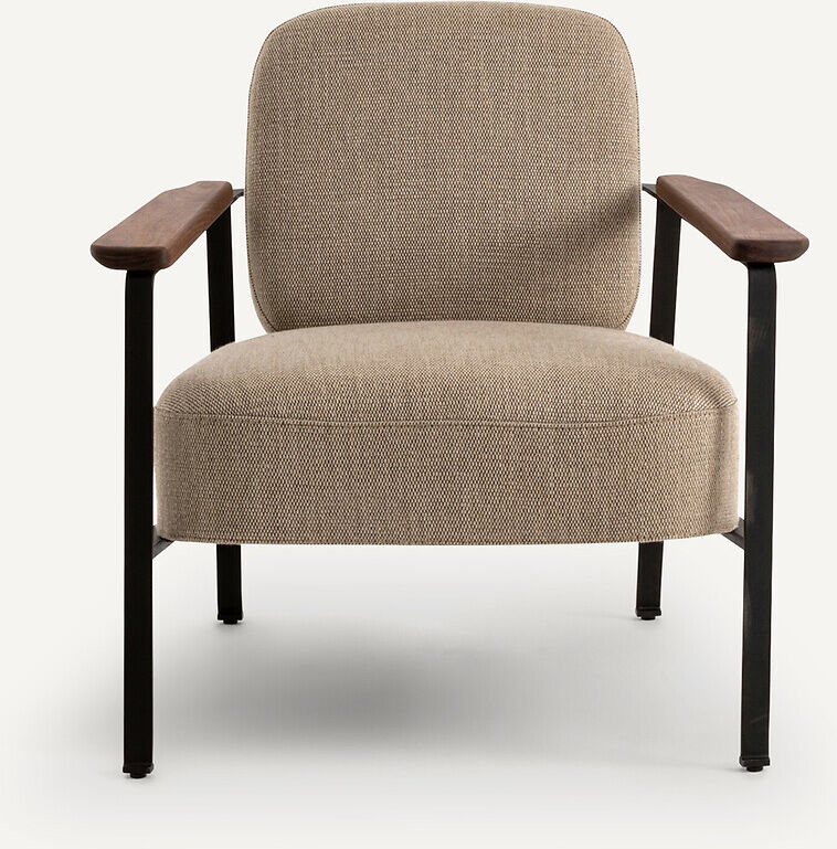 AM.PM Fauteuil métal acier et tissu viscose, lin, ABRAXAS