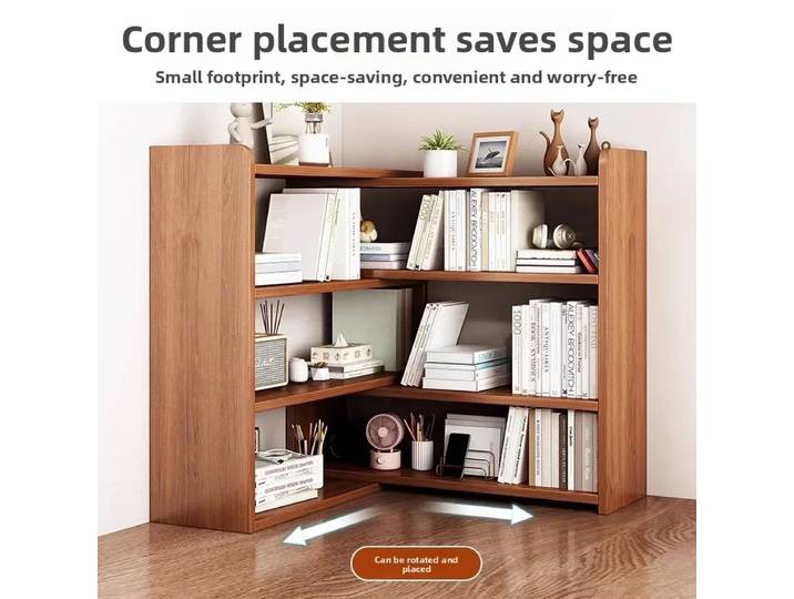 Nouvelle étagère de rangement rétractable pour articles ménagers, bibliothèque simple multi-niveaux, vitrine murale, petite bibliothèque basse