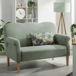 Esszimmersofa hellgrün aus Flachgewebe 147 cm breit - 84 cm tief