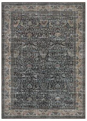Garvee Washable Persian Area Rug Reddish Brown 10x13 Black 9x12 Faux Cashmere