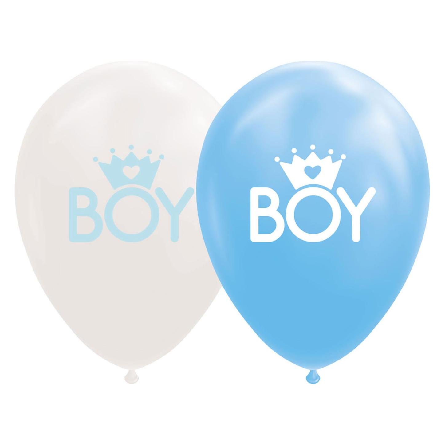 Globos Europe Luftballons Son Baby Blau/Weiss 30cm, 8St. (8x) (38849504)