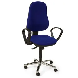 TopStar Drehstuhl Synchro Steel Stoff Blau