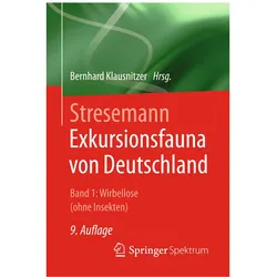 Stresemann - Exkursionsfauna von Deutschland. Band 1: Wirbellose (ohne Insekten), Fachbücher von Bernhard Klausnitzer