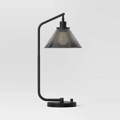 All Categories Goods Black Smoked Glass Table Lamp Threshold, Stylish Desk Lamp With Metal Base, Ideal For Home Or Office Lighting Black Smoked Glass Table Lamp Threshold, Stylish Desk Lamp With Metal Base, Ideal For Home Or Office Lighting