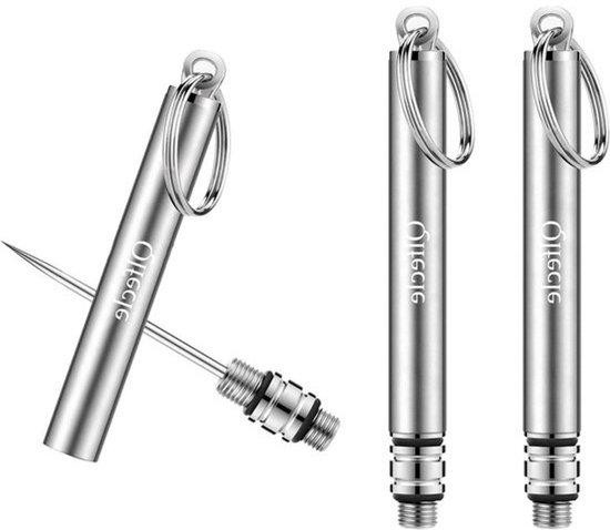 Tandenstokerhouder Metaal Picks Zilver 2 stuks