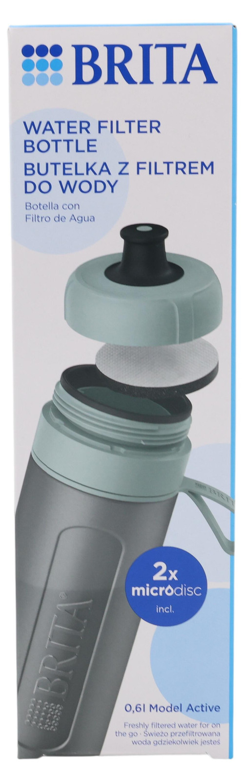 Brita Active groene filterfles met twee filters
