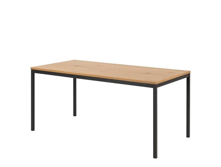 Esstisch 160 x 80cm Schwarz/Braun
