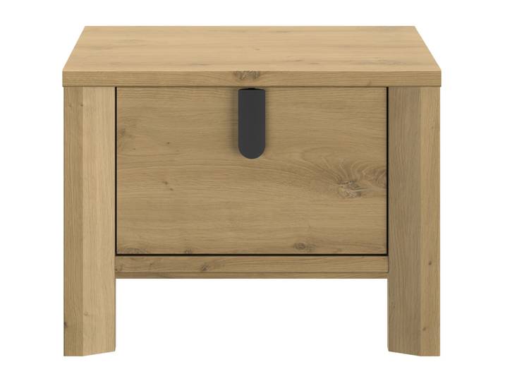 Nachttisch 1 Schubfach - Farbe: Eiche Dekor - Material: Holzwerkstoff - 56