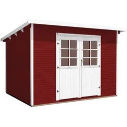 Weka Gartenhaus 219 wekaLine - 28 mm schwedenrot Gartenhaus 219 Gr. 3 (295 x 300 cm) - 50 % Rabatt auf Dacheindeckung