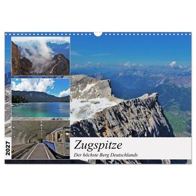 Zugspitze - Der höchste Berg Deutschlands (Wandkalender 2027 DIN A3 quer), CALVENDO Monatskalender
