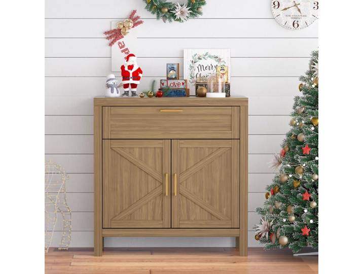 Buffet moderne style ferme 34 3 po 2 portes et étagère réglable console fine bar à café pour entrée salon cuisine