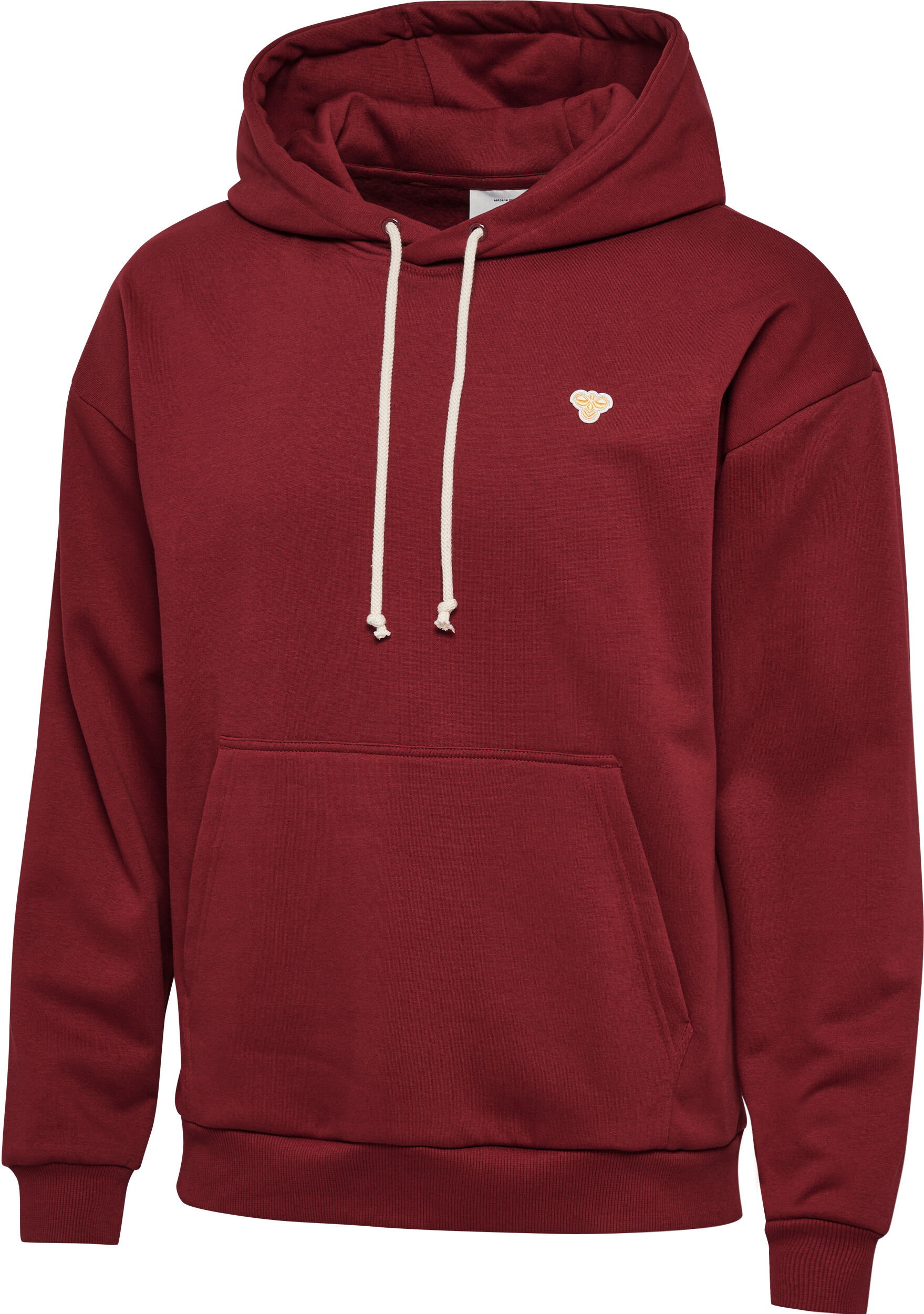 Kapuzensweatshirt HUMMEL "hmlLOOSE HOODIE BEE", Damen, Gr. S, rot (syrah), angeraute Sweatware, Obermaterial: 84% Baumwolle, 16% Polyester, Sweatshirts Kapuzensweatshirt, mit Kapuze, Langarm, aus Baumwollmischung syrah S
