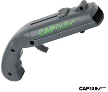 Inspired Living Pistol Bottle Opener Cap Launcher Fun Beer Bottle Opener With Cap Gun Action gray
