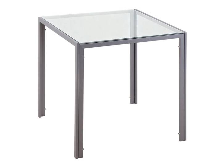 ComfortXL Esstisch De-08418 für 4 Personen, kompaktes Design Grau, Metall, 75x75x75 cm, Esszimmer, Esstische