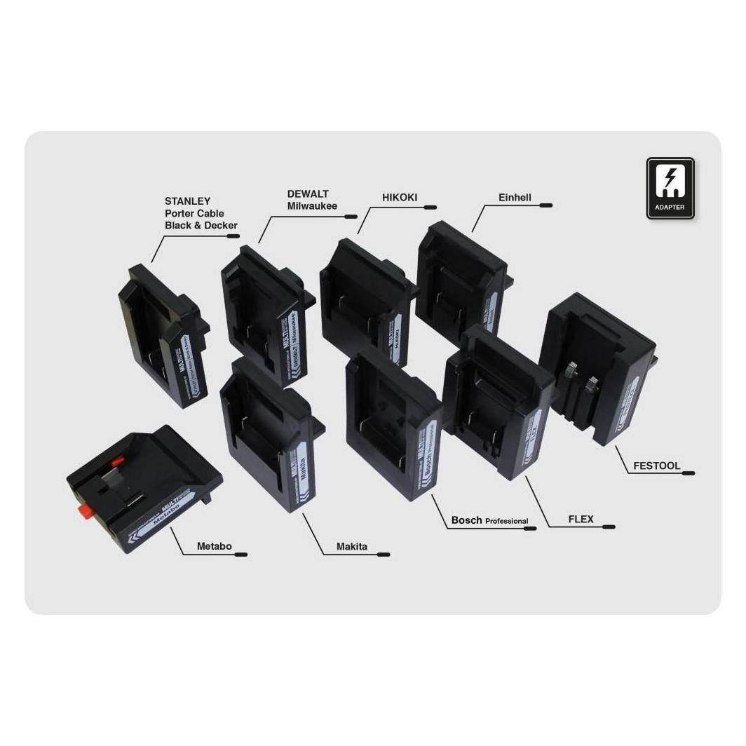Synergy 21 LED Multi Battery Baustrahler zub. Adapter - STANLEY / Porter Cable / Black & Decker (S21-MBA-ST-PC-BD)