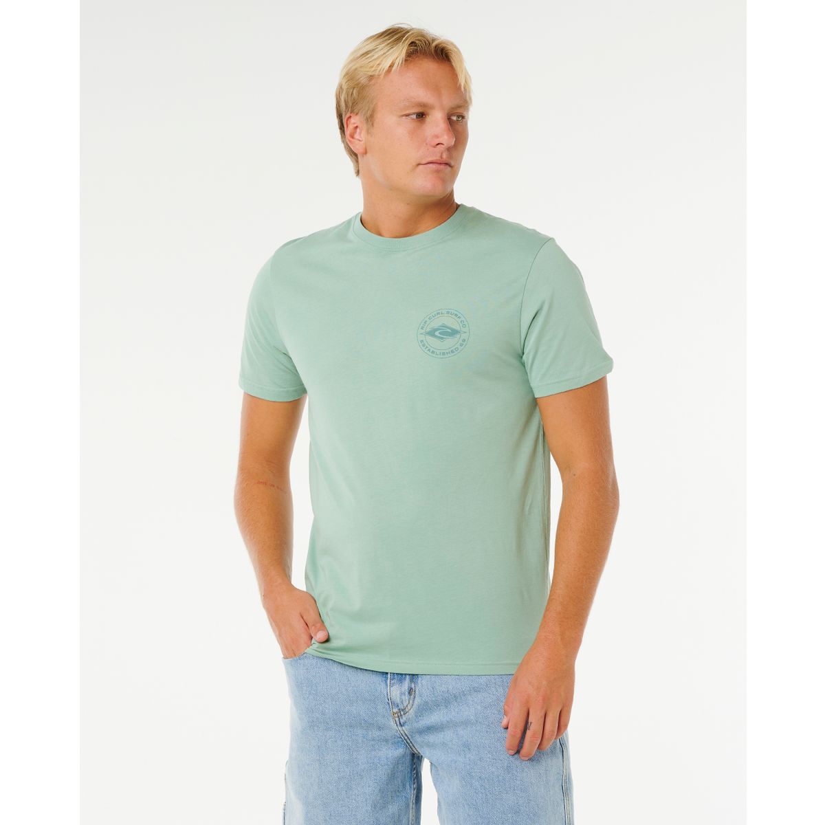 RipCurl Staple Tee aloe (3237) XS 0TQMTE-3237-XS