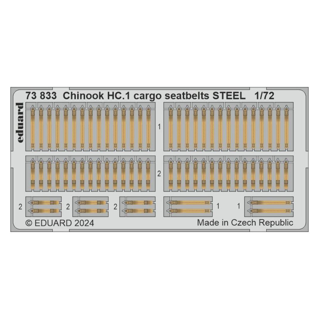 Eduard Chinook HC.1 cargo seatbelts STEEL AIRFIX (73833)