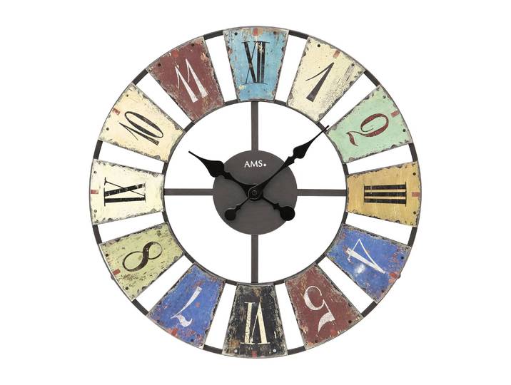 Wanduhr Areal Eisen, lackiert Ø 50cm Multicolor