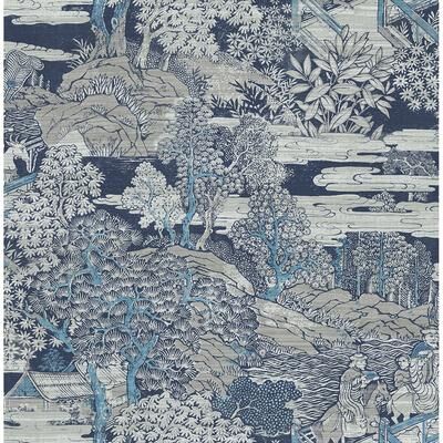 Seabrook Designs Tory Garden Unpasted Wallpaper