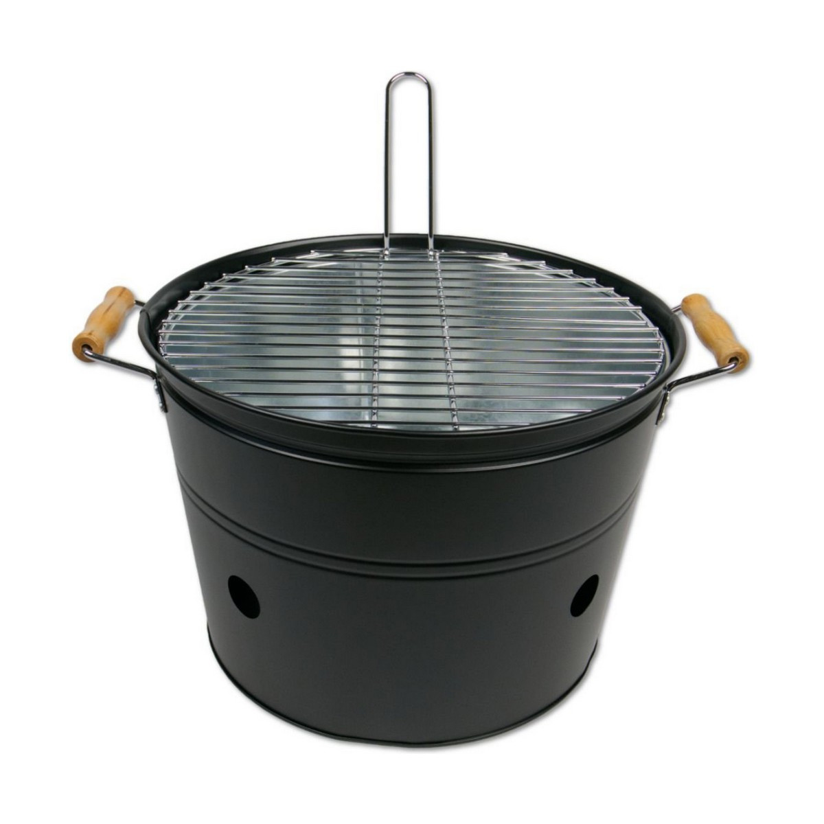 BigBuy BBQ Draagbare tabletop houtskoolgrill, diameter 32 cm