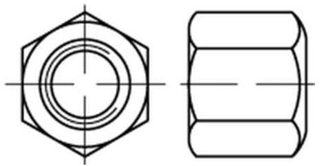 DIN 6330 10 Sechskantmutter BM 20 SW 30 galv. verzinkt, gestempelt gal Zn S ; Industrial Quality Supplies (063301120200000)