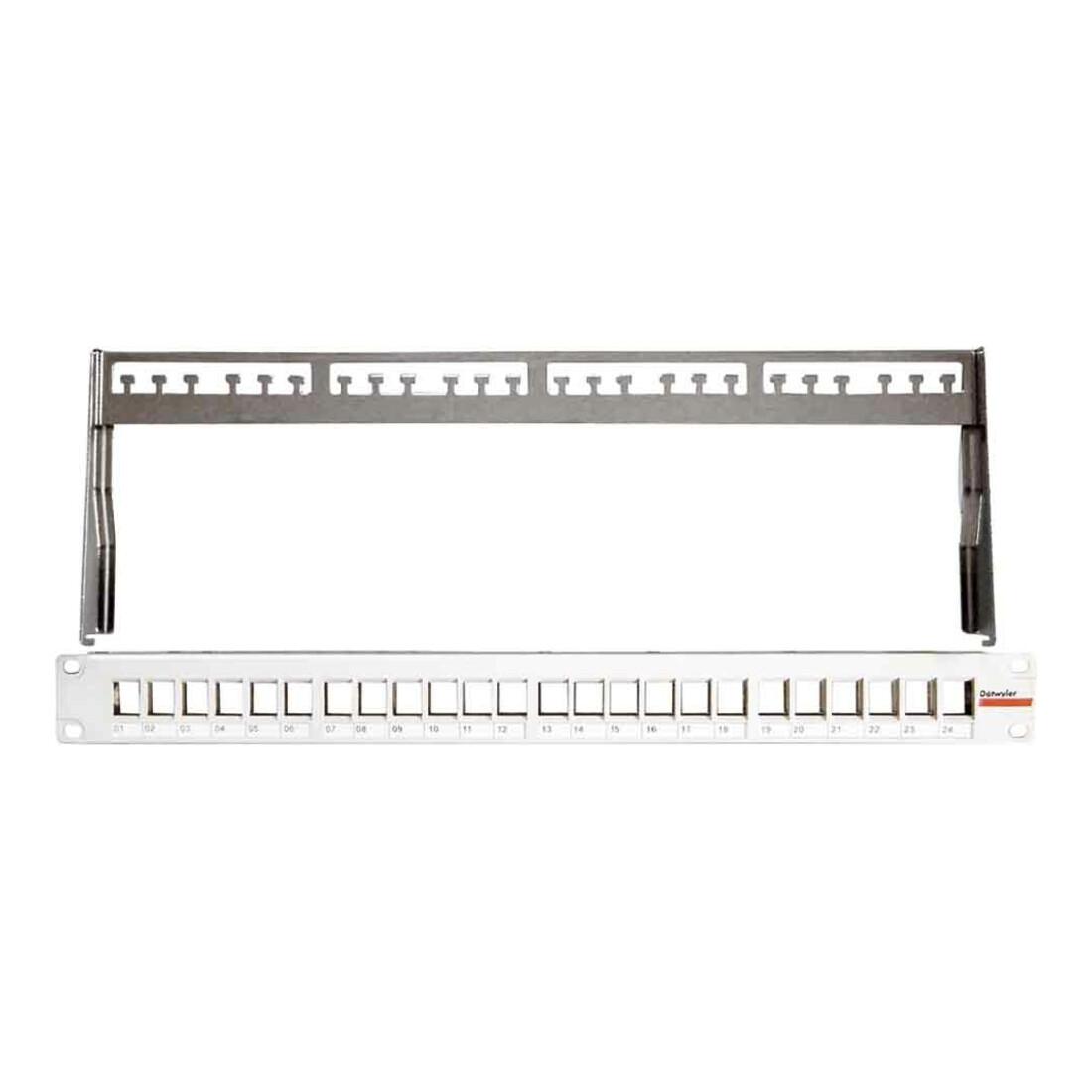 Dätwyler IT Infra PatchPanel KS 19Zoll leer f.24Module grRAL7035 418020 ; Daetwyler)