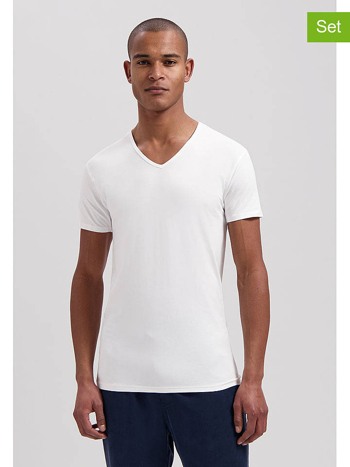 DSTREZZED 2er-Set: Shirts in Weiß - S