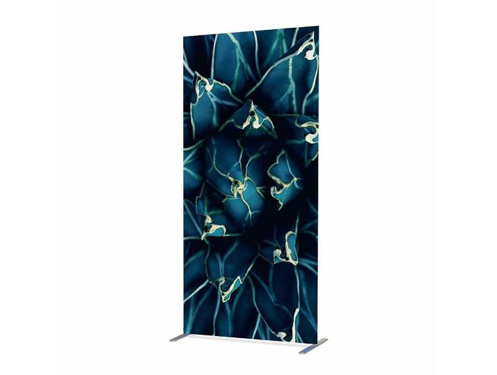 Showdown Displays Paravent Showdown Textil Raumteiler Deco - 100x200cm - Kaktus Blau (1 St)