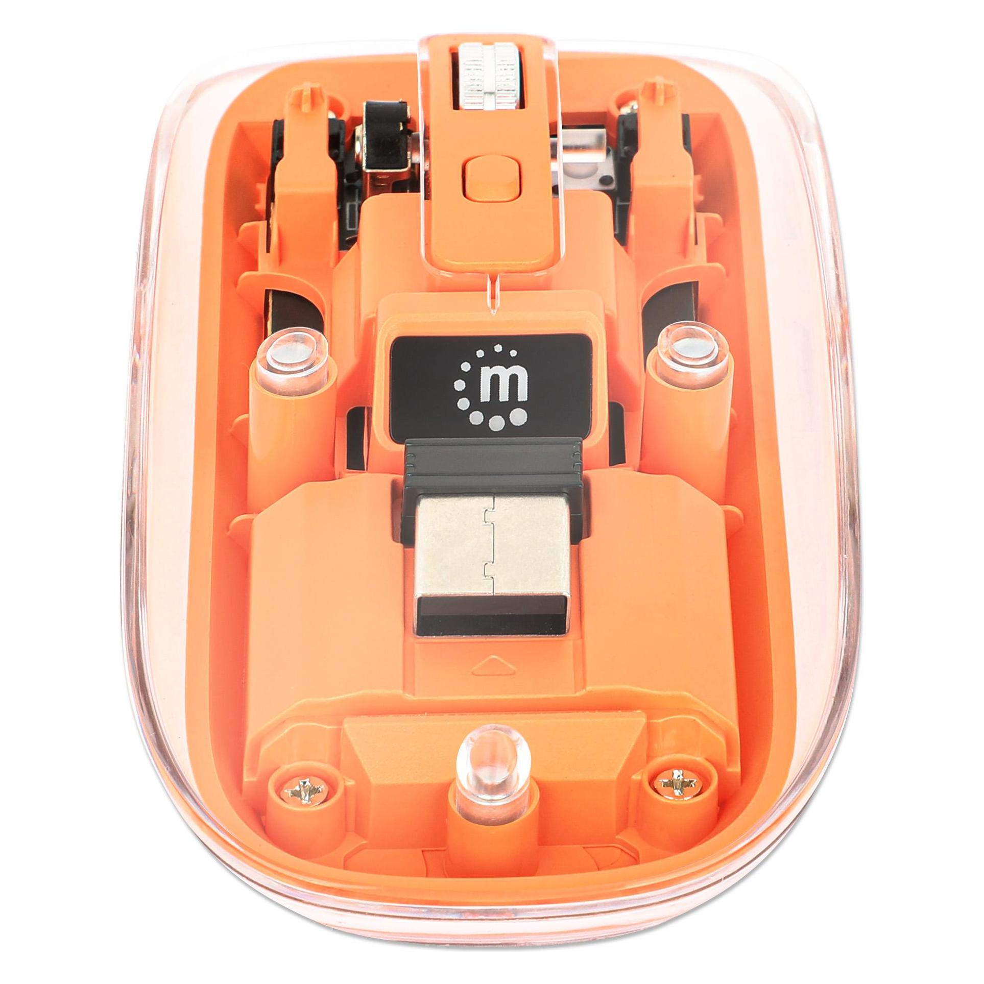 Manhattan MH Transparent 4D mouse, White (Kabellos) (190282)
