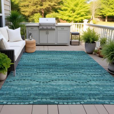 Addison Rugs Machine Washable Indoor/Outdoor Modern Dotty Links Chantille Rug
