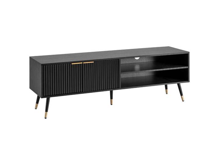 Mid.you Lowboard, Schwarz, Metall, 150x51x39 cm, stehend, Wohnzimmer, TV Möbel, Lowboards, Lowboards stehend