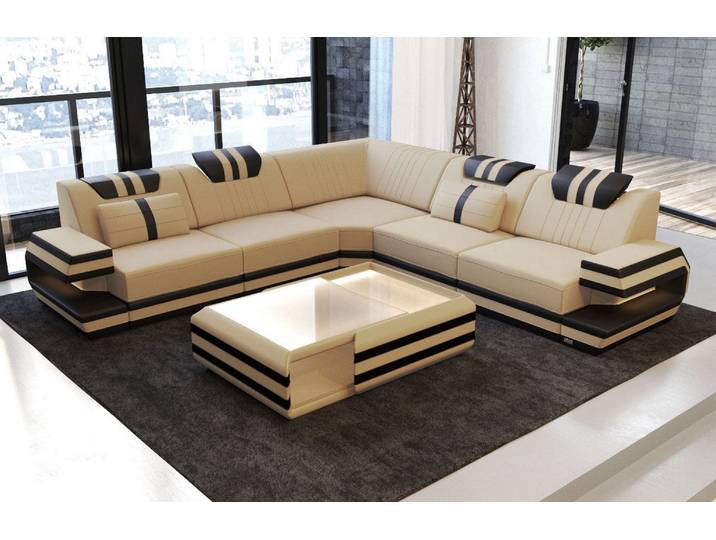 Couch Ragusa L-Form in Stoff