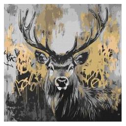 Ideyka Malen nach Zahlen - Goldener Hirsch aus Metall (59728684)