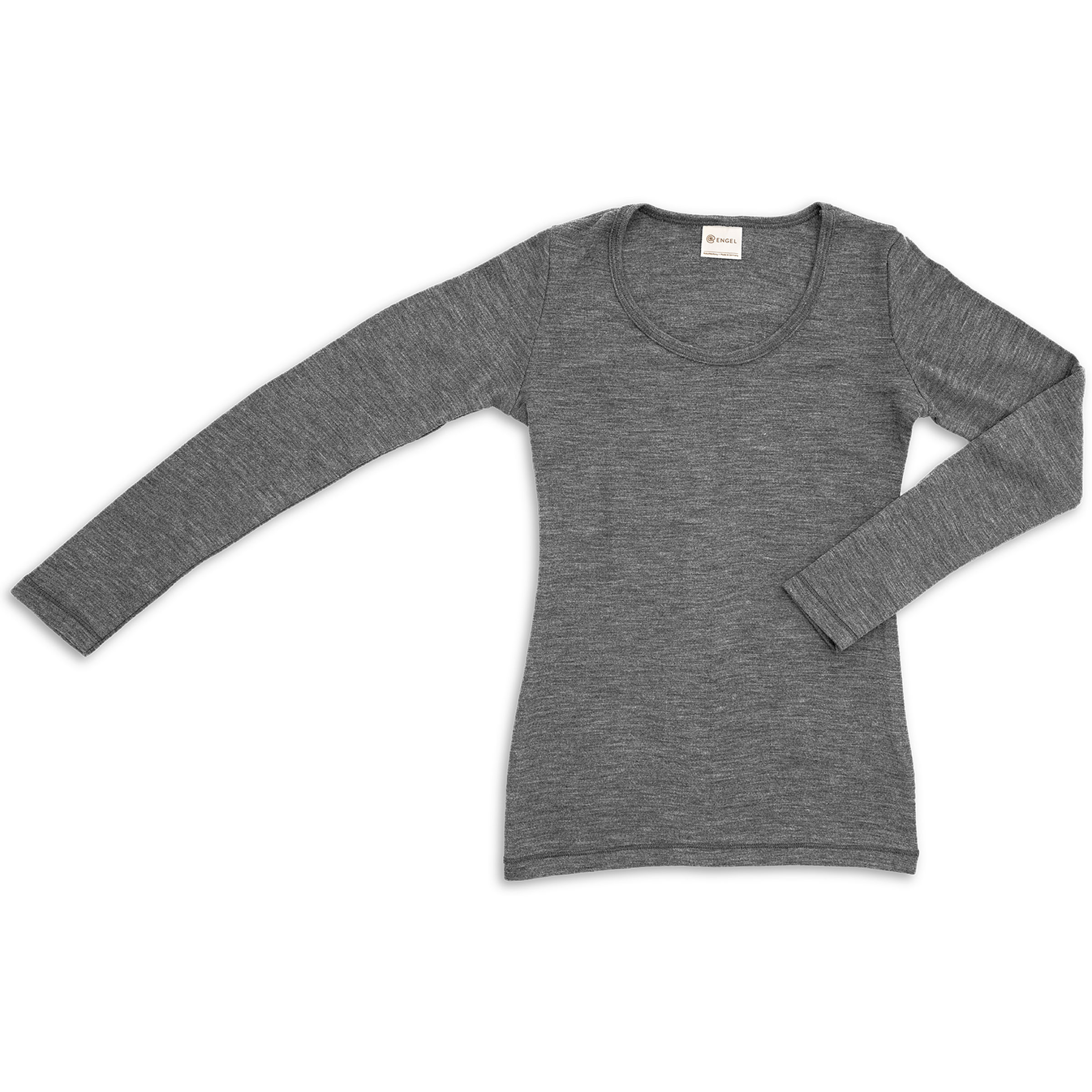 Engel Wolle Damen Longsleeves Merino grau Größe S Lifestyle Geruchsneutralisierend Merinowolle