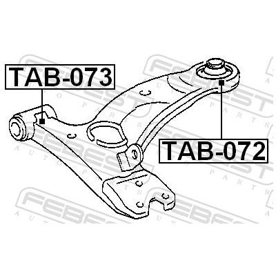 FEBEST Lagerung, Lenker TAB-073 Vorderachse unten für BYD TOYOTA