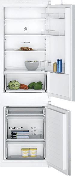 Frigorífico combi integrable- Balay 3KIE711S, Low Frost, 177 cm, 267 l, Cajón Fresh, Blanco