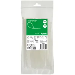 Schneider Electric IMT46411 Kabelbinder Thorsman, Abmessung: 200X4,8 mm, VPE=100 Stück Farbe: klar