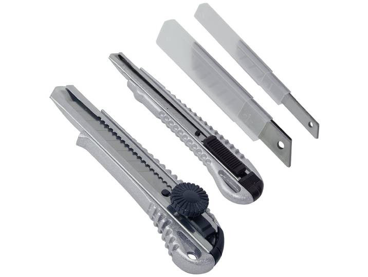 Cuttermesser Set, mit je 5 Ersatzklingen, Abbrechmesser, B18 & B9 mm