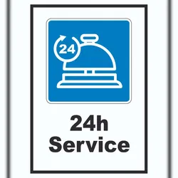 HB-Druck 24H Service Schild A6 (105x148mm)