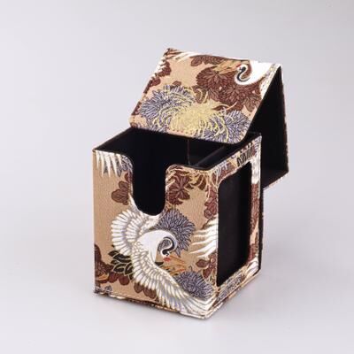 Daily Deals Depot Trading Card Deck Box Case, Carrying Organizer Holder For MTG, TCG, Commander, Board Games, Collectible Card Storages crane Gold