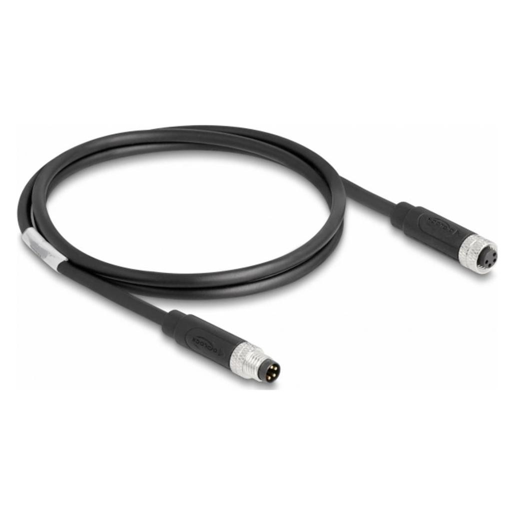 Delock M8 4 Pin Cable A-coded (STP, 1 m) (80142)